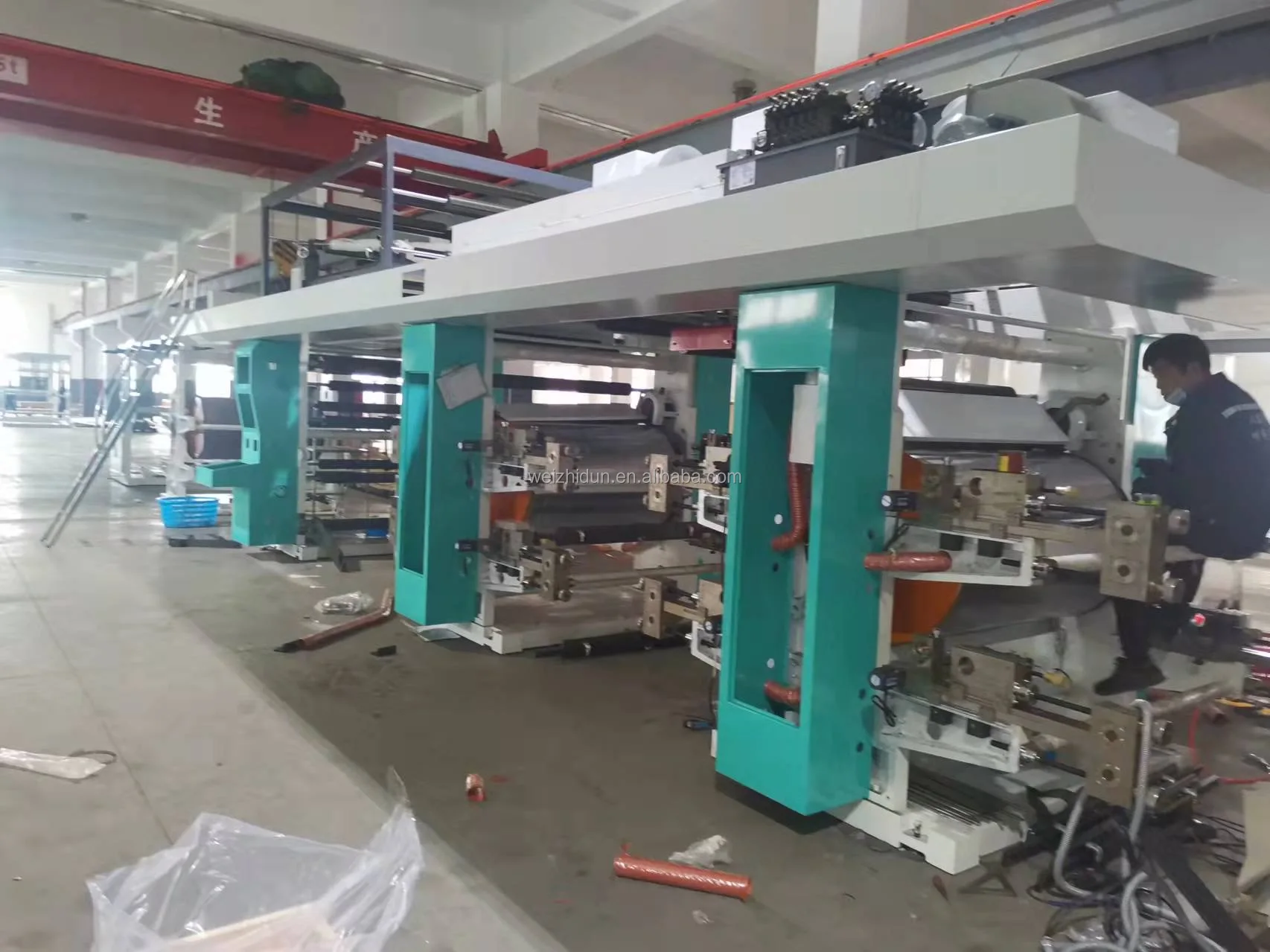 High Speed Stack 6 Color Flexo Printing Machines Cost For Plastic Film PP Woven Fabric Non Woven Bag Printing Machine Price List