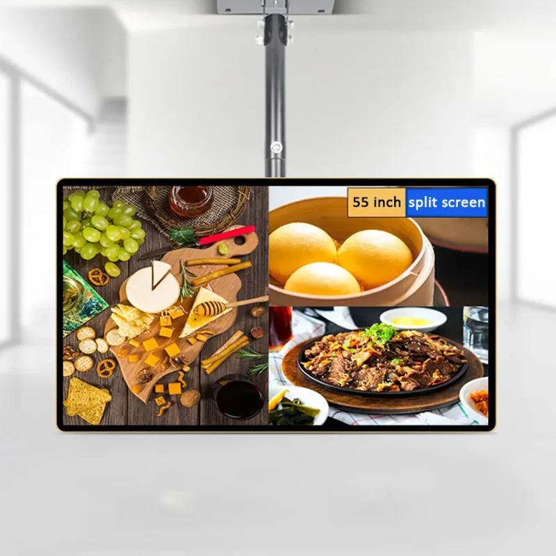 4G 5G WiFi Wall Mounted 4K Digital Signage Indoor 55 inch digital advertising poster menu board