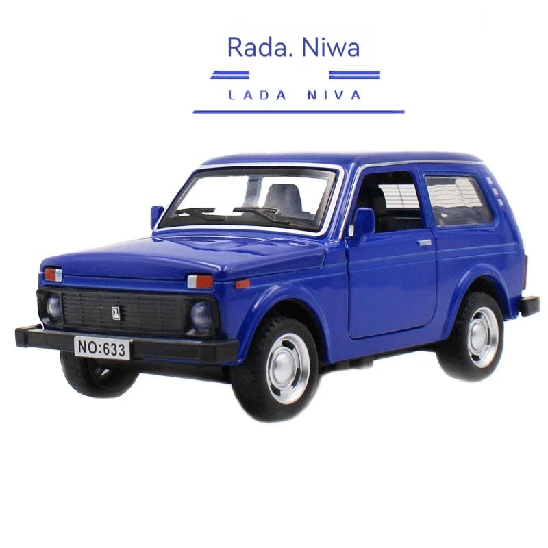 Модель автомобиля 1:32 Lada Niva со звуковым и легким откатом подвижные декоративные металлические модели игрушки