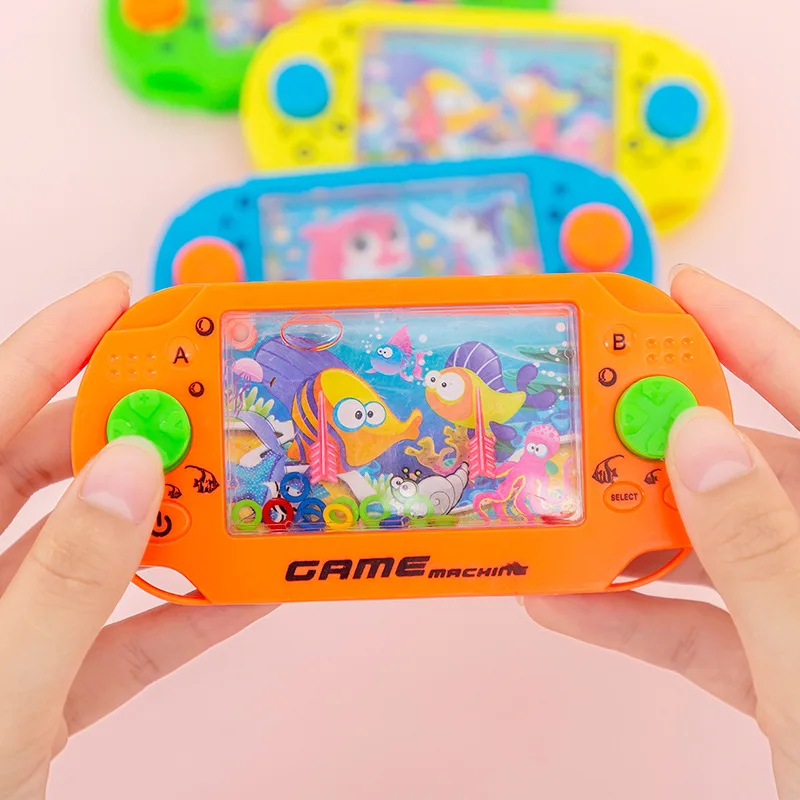 Handheld Console Ring Toss Water Ring Game Machine Childhood Classic Nostalgic Traditional Handheld Plastic Ring Toss Water Game