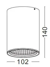 Cylinder Black Housing Down Light Cob 12w 18w 20w Ip65 Waterproof Outdoor Ceiling Mounted Surface Led Downlight