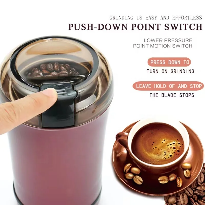 Factory direct sale household mini spice grinder electric coffee bean grinder