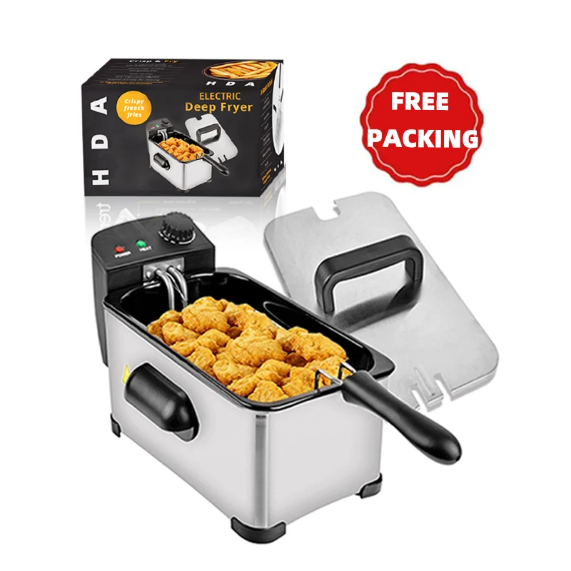 Электрические портативные чипсы для столешницы frier 3L таймер из нержавеющей стали с одним маслом фритюрницы для жареной курицы в ресторане
