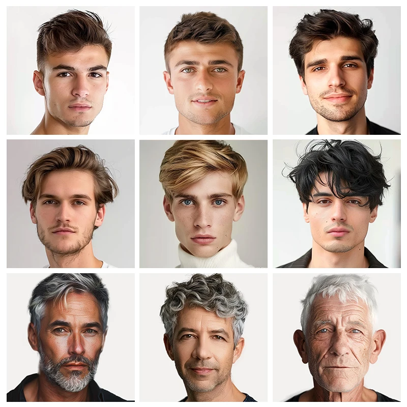 emeda Human hair toupee for men hairpiece bleached knots lace front pu around man hair patch hollywood