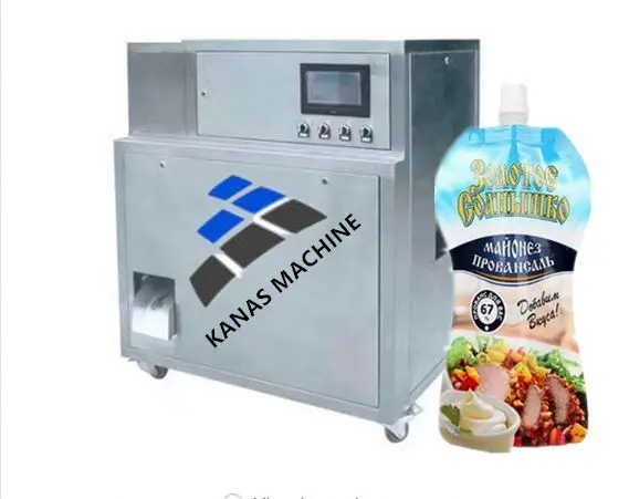 Korea chili sauce doypack/stand up pouch with spout filling and capping packing machine
