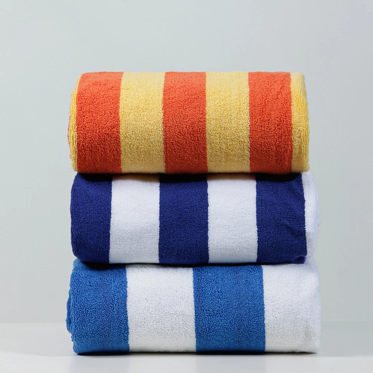 LinenPro Personalized Cabana Stripe Beach Towel for Hotel