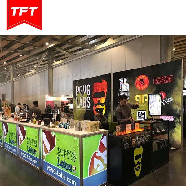 
China Portable Free Standing Double Sided Tradeshow Aluminum Backlit Led Frameless Tension Fabric Lightbox 