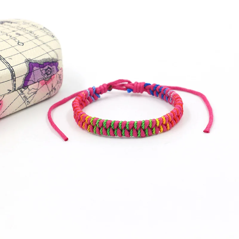 Rainbow Bracelet Color Multi-Color Hand Rope DIY Wish Hand-Woven Hand Ropex Bracelet For Unisex