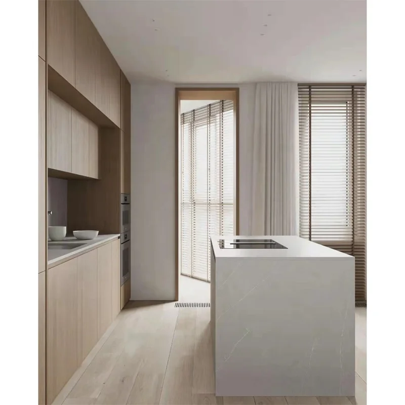 Custom design full kitchen cabinet set furniture classic white u shape wood modern kitchen cabinet with sink and island