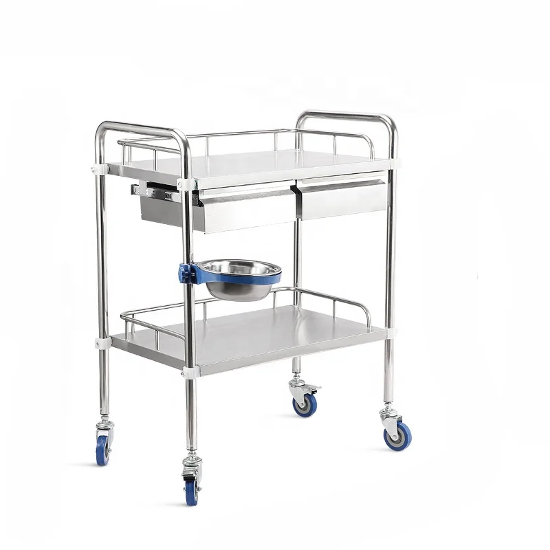 Factory Outlet Stainless Steel Hospital Medical Cart Treatment Trolley