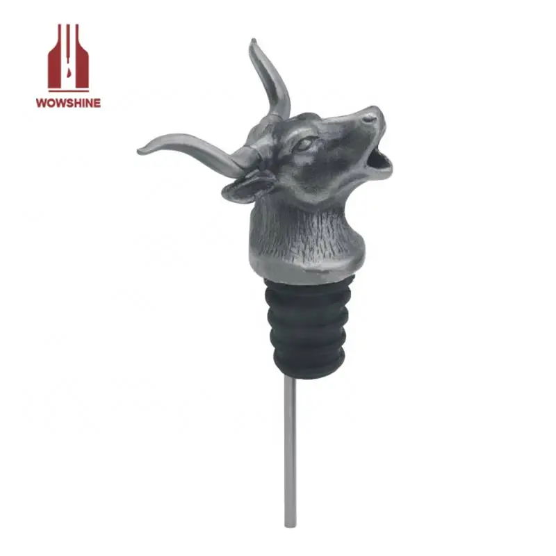 Bull head Zinc alloy wine bottle pourer