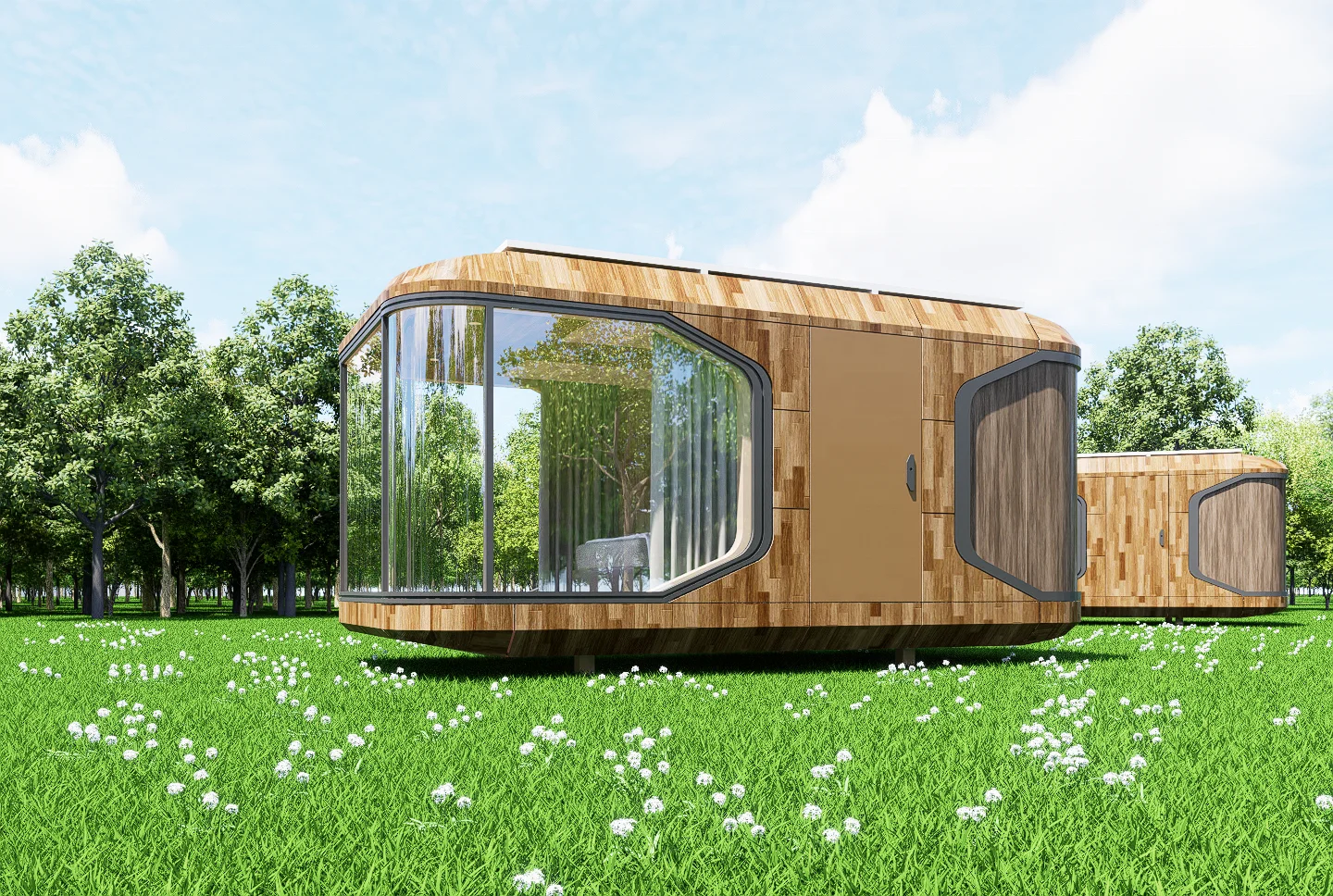 Nature style capsule house  Panel color customization  mobile home Prefabricated houses  capsule house