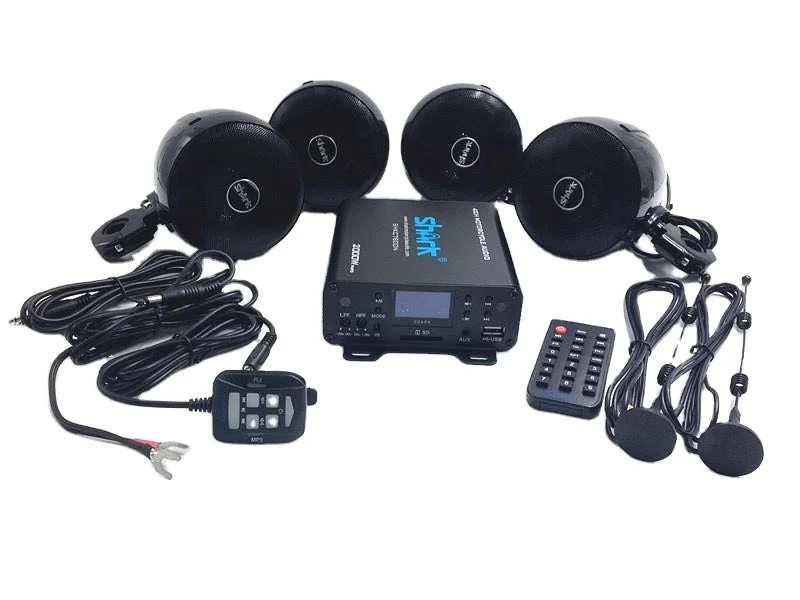 Мотоцикл аудио 2000 Вт 4.1CH SHKC7800NLP98DB с FM радио SD USB Акула мотоцикл