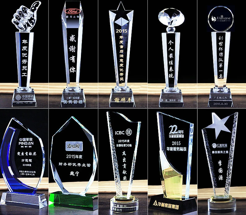 K9 crystal souvenir with metal novel design wholesale star trophy medal plaque award for sports music dance events