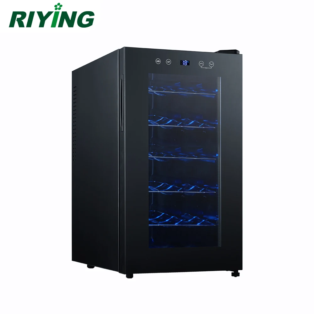 18 Bottle Single Zone Thermoelectric Wine Cellar Cooler Refrigerator with Touch Screen Door