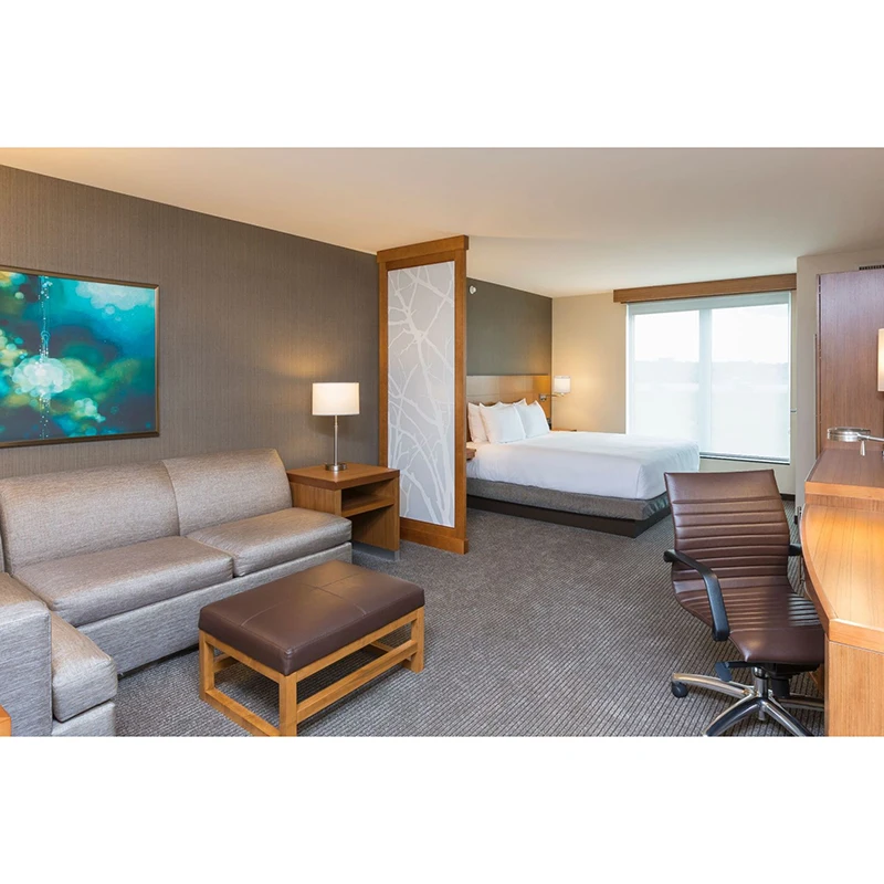 Hyatt place hotel project furniture China factory custom made Hotel Bed Room Furniture Bedroom Set