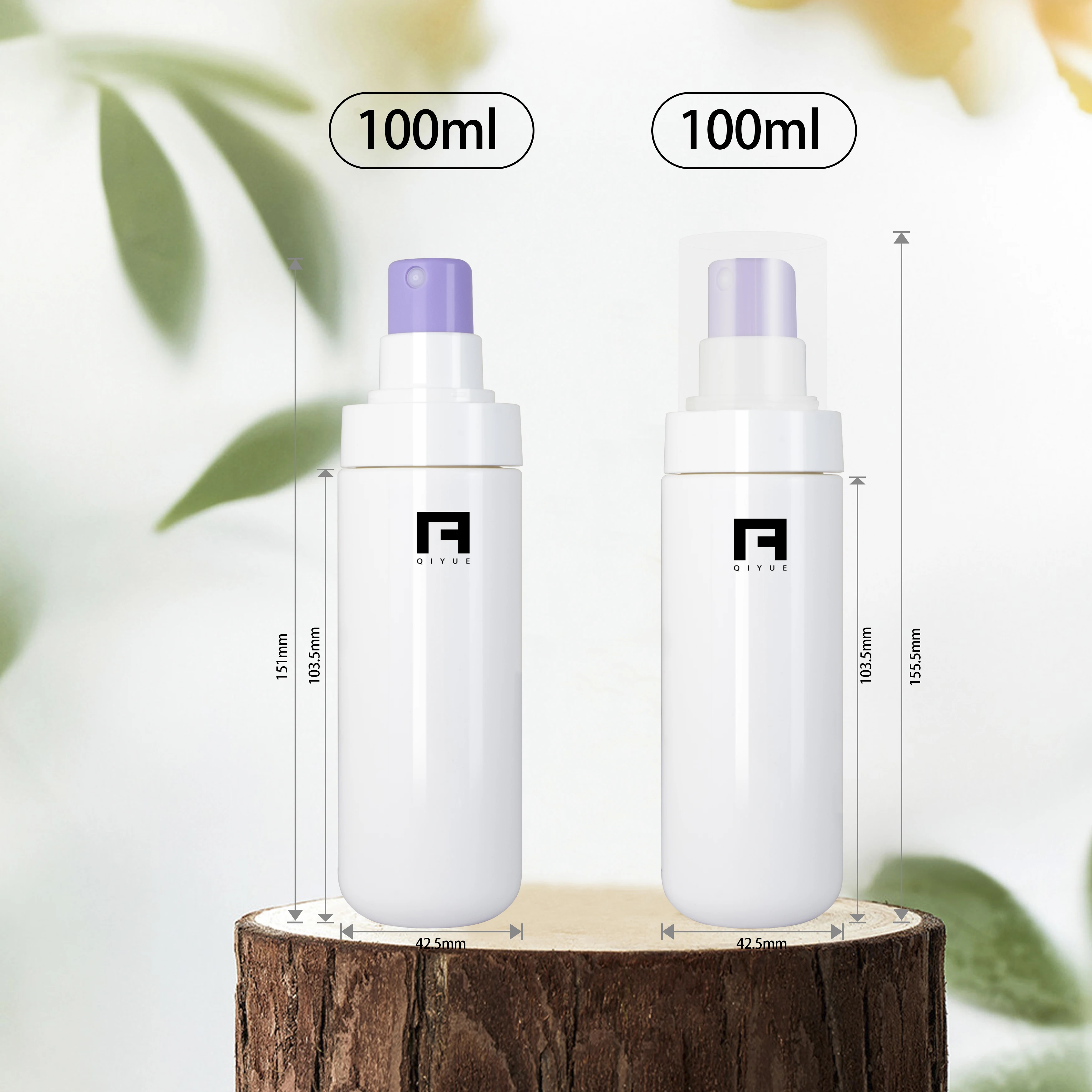 100ml Body pink Spray Bottle  Hair Oil PET Spray Bottle Cosmetic Packaging