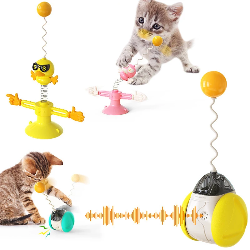 New Arrive Eco Friendly Windmill Turntable Cat Interactive Feather Funny Stick Toys