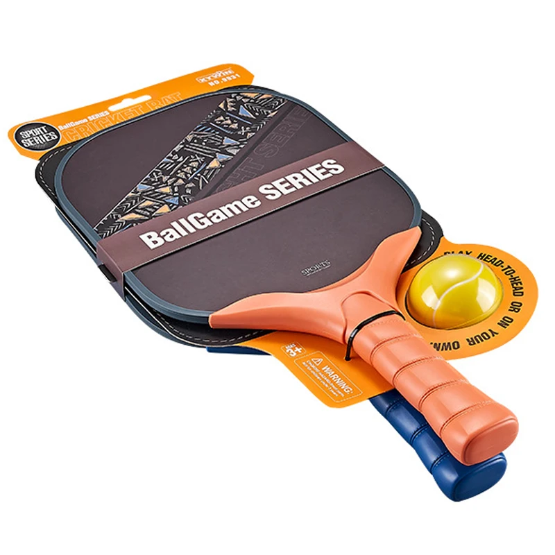 Outdoor sports playground equipment toys extended double wooden beach paddle squash rackets for kids