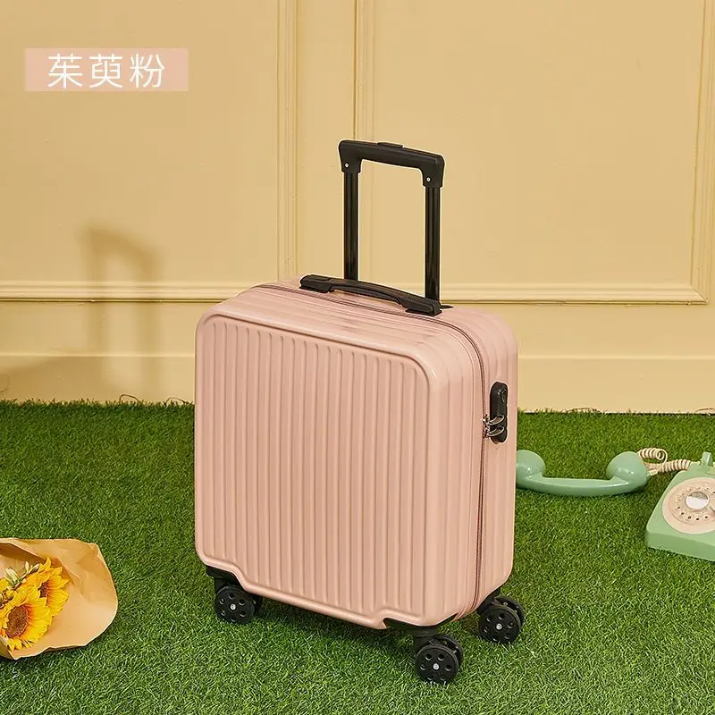 Factory Price Hard Shell ABS PC Lightweight Suitcase Boarding Carry on Case Spinner Trolley Suitcase 18inch travel luggage bags