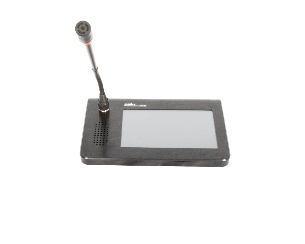 Intelligent IP Network PA System IP Paging Microphone With Touch Screen