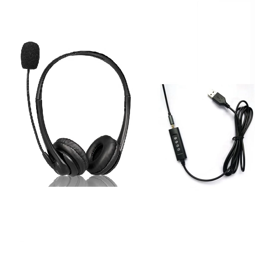 
Hotsell Online Class USB/3.5mm Call Center Noise Cancelling Headset With Mic 