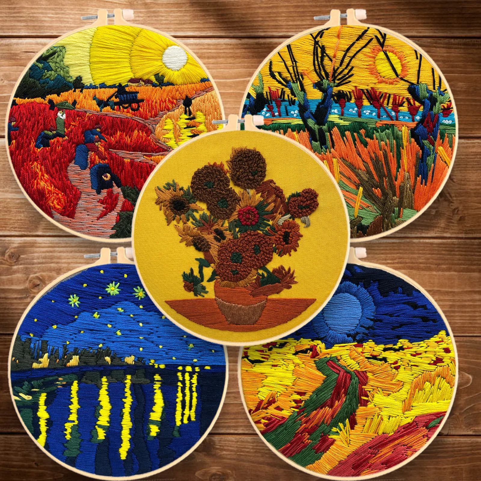 Drop Shipping Van Gogh series Factory Outlet Cross Stitch Embroidery Fabric Kit