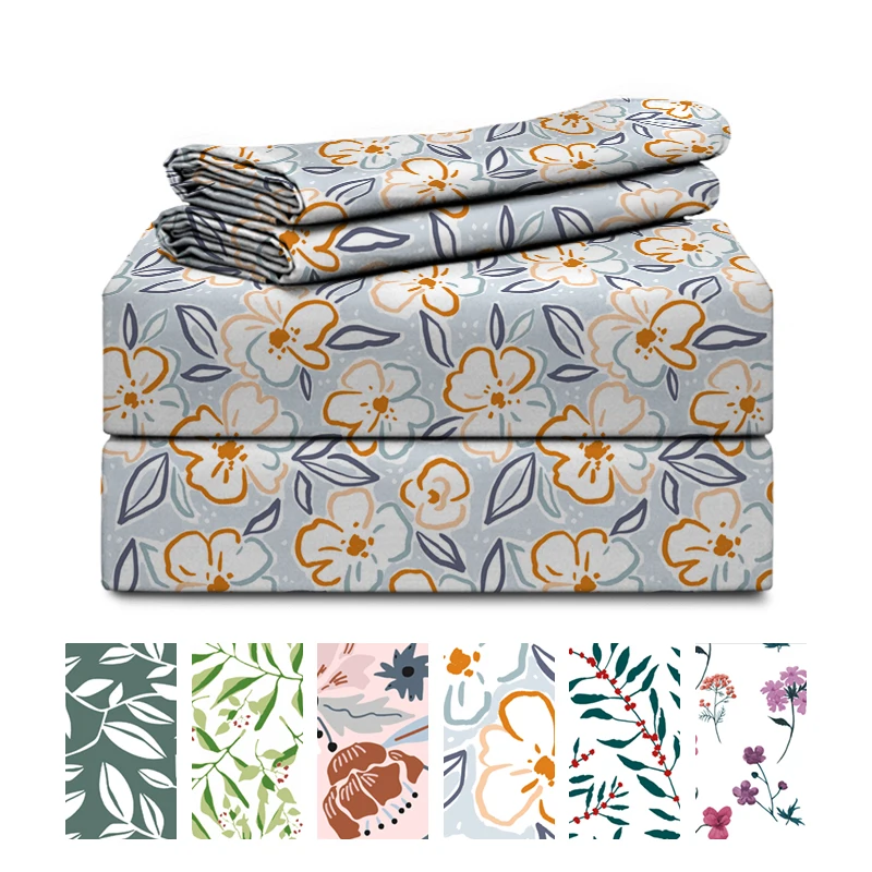 Heniemo Low Moq Customized Bedding Set bedsheet double bed sheet