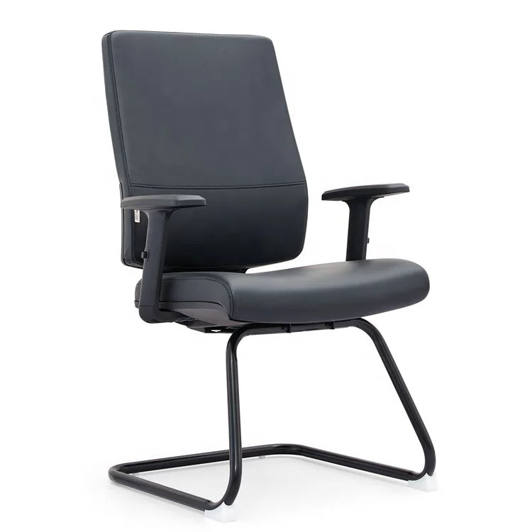 Cheap Chair Conference with Thick Leather Client Chair for Meeting Visitor Office Chair