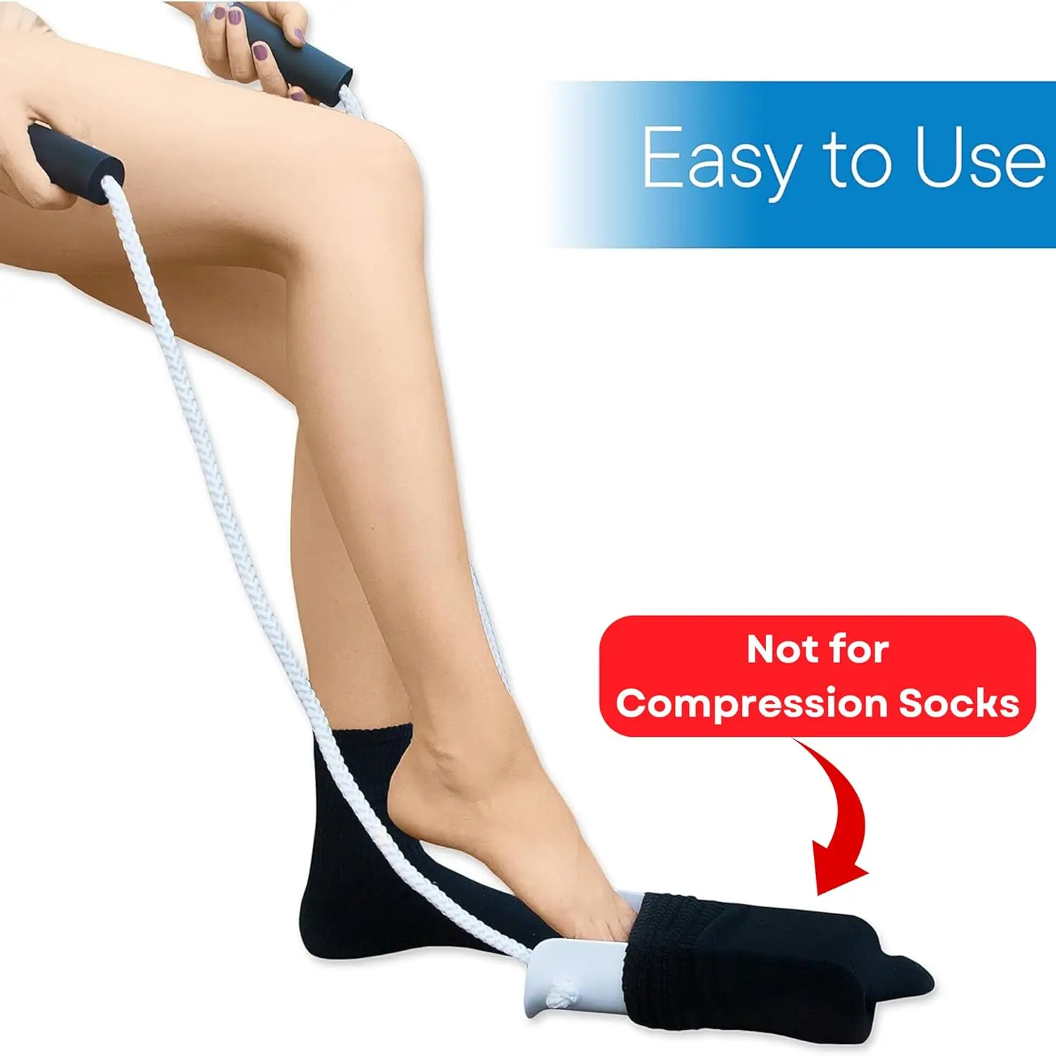 Factory Direct Sale Competitive Price Socks Helper With Long Foam Handles Dress Easy On Easy Off Sock Aids For Putting On Socks