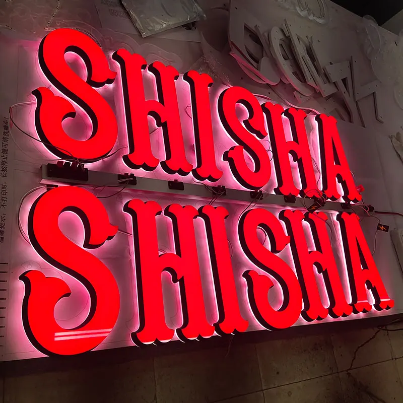 Outdoor Indoor LED Neon Flex Sign Smoke Shop Shisha Hookah Bar Shisha Led Signage Electronic Signs Advertising Board Light