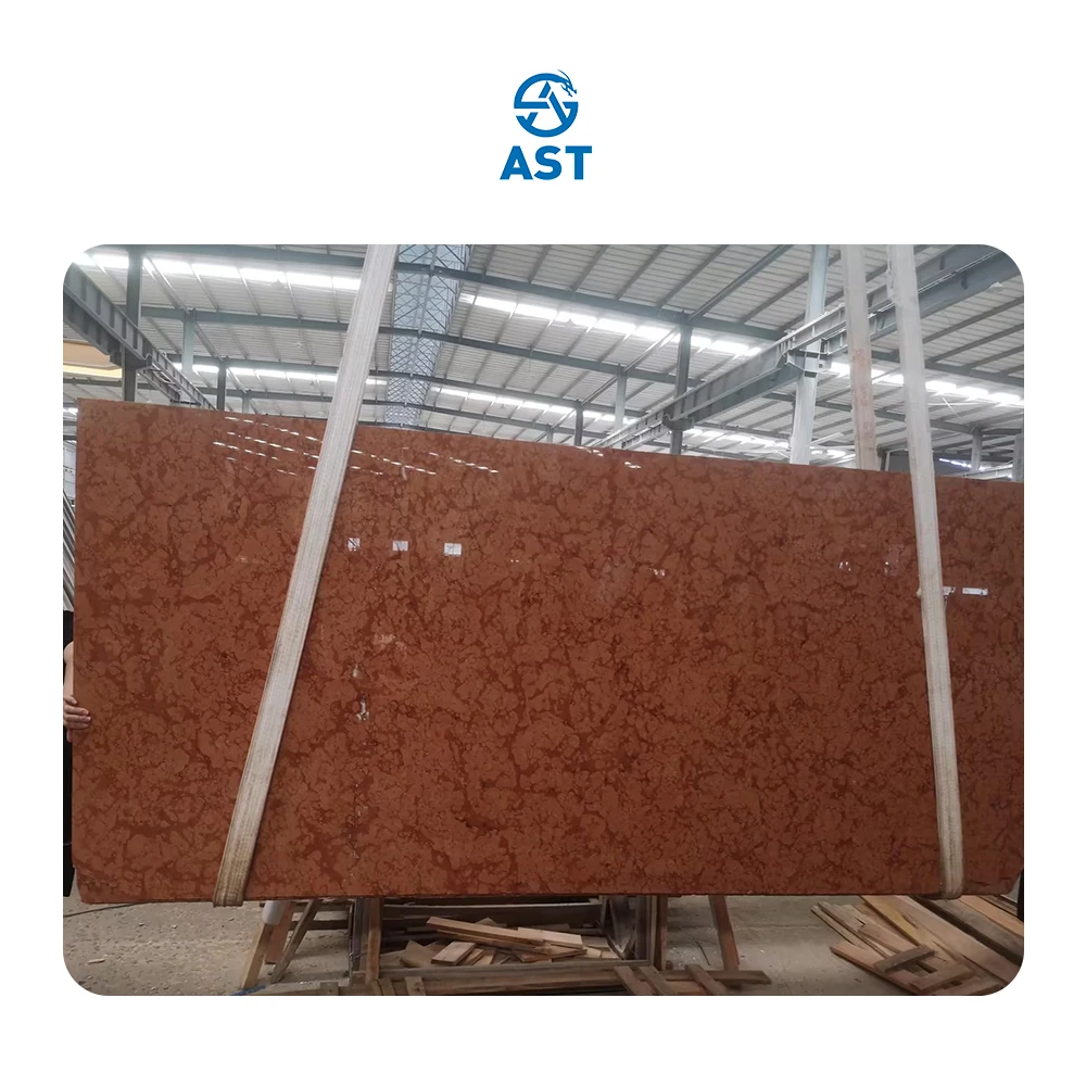 AST OEM/ODM Marmo Polished Marble with High Quality Natural Marble Rosso Verona Slab for Indoor Wall Floor