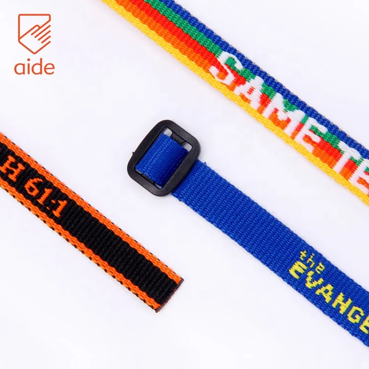Custom Jacquard Weaved Thick Adjustable Anti Slip Woven Polyester Wristband For Festival Events