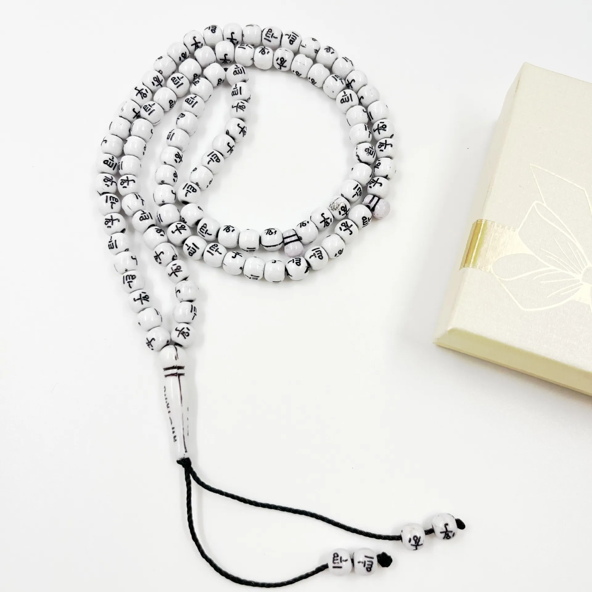 Handmade 99 Prayer Beads Muslim Tesbih Rosary Misbaha Islamic Catholic Rosary Necklaces Sibha muslim acrylic beads necklace
