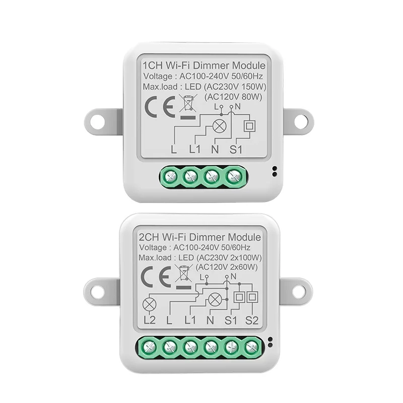 RSH switch Breaker 100-240V wifi control triac led light dimmer tuya smart wifi dimmer module