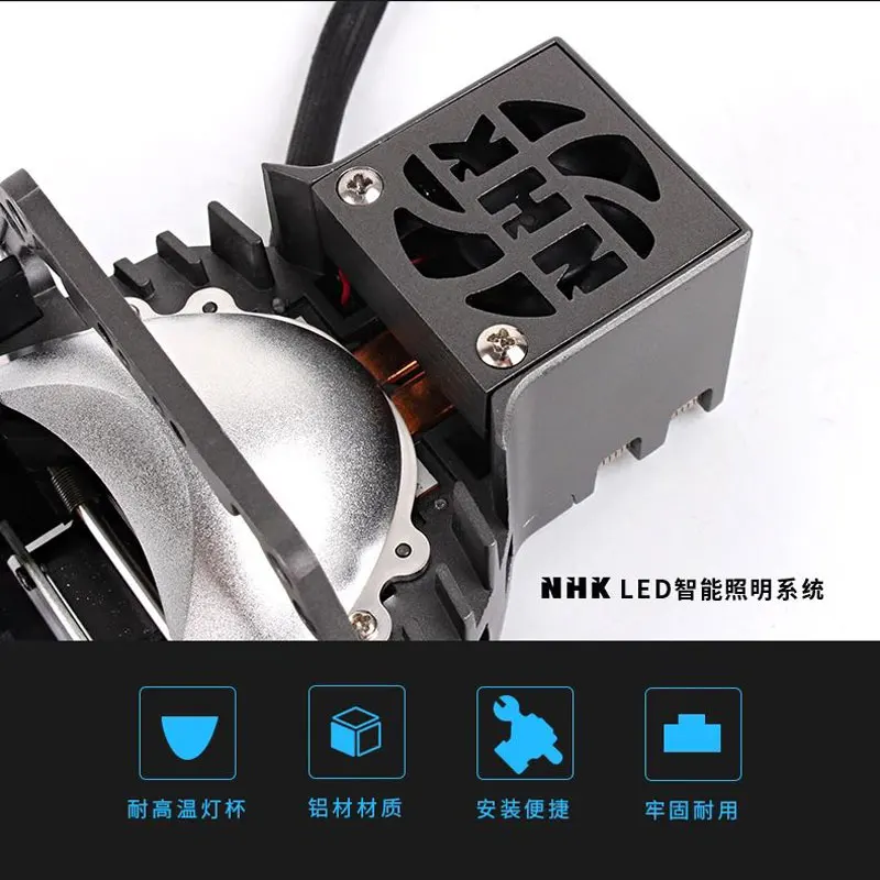 NHK Bi-LED projector 3.0 inch clear lens 55W dual reflector bowl led projector lighting