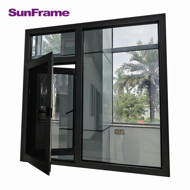 aluminum casement window double glazing french window triple glazed casement house window