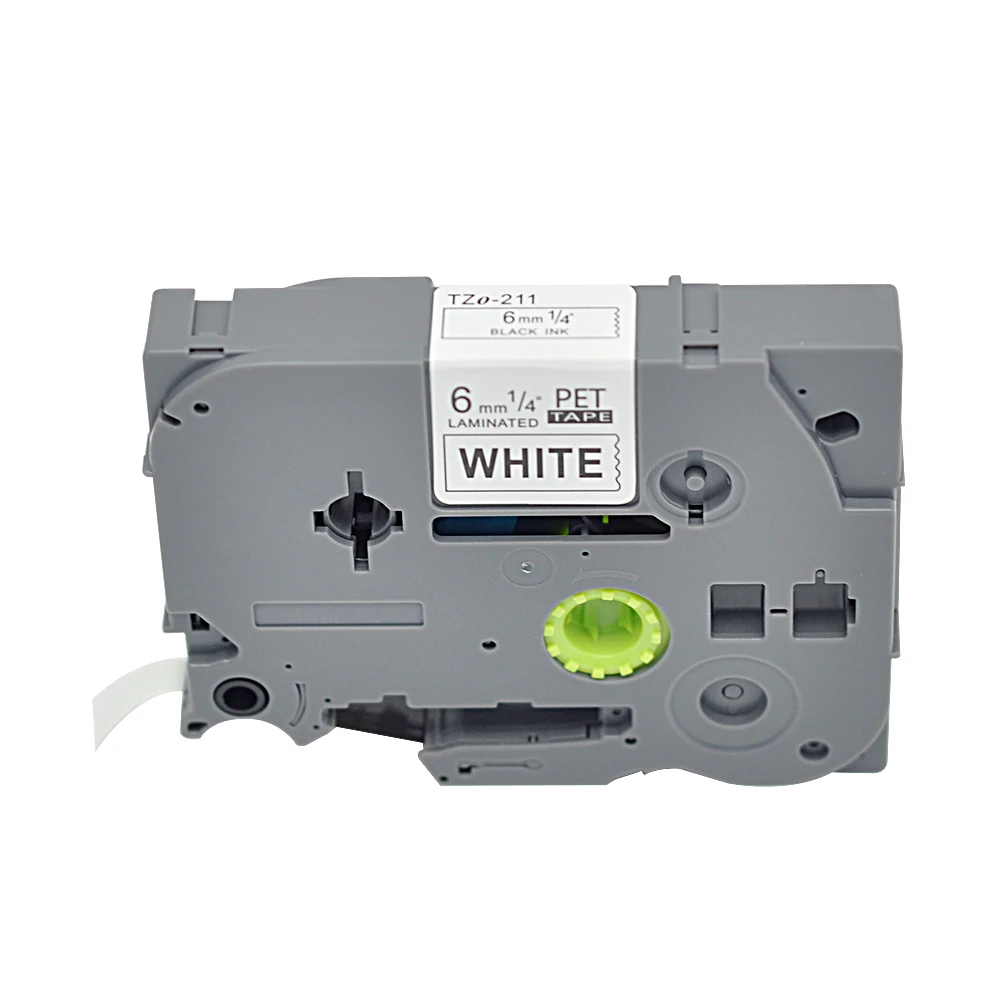 Compatible laminated label tape TZE-221 black on white 9mm Uesed for brother printer