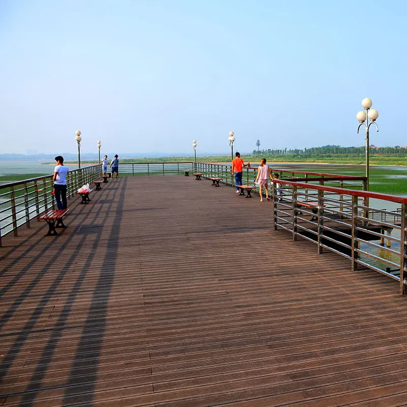 Exterior Bamboo Flooring  Slip Resistant Outdoor Strand Woven Bamboo Decking