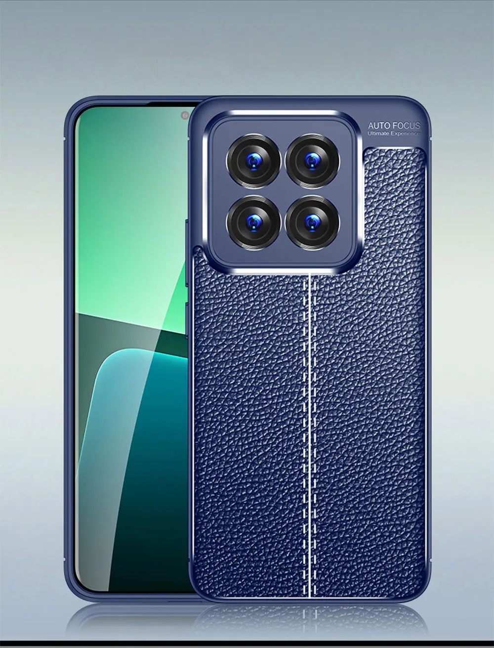 WLONS WLS47 Friendly Lychee Skin Pattern Mobile Drop Proof Camera Lens Protection Tpu Phone Case For Xiaomi 14 Pro