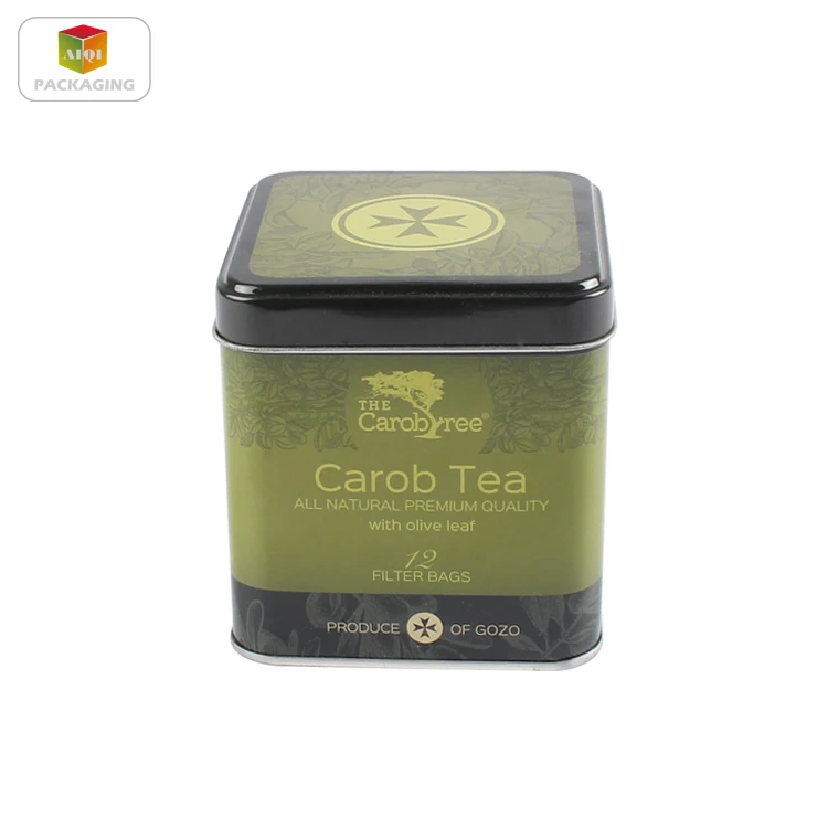 
Wholesale square metal tea biscuit tin box 