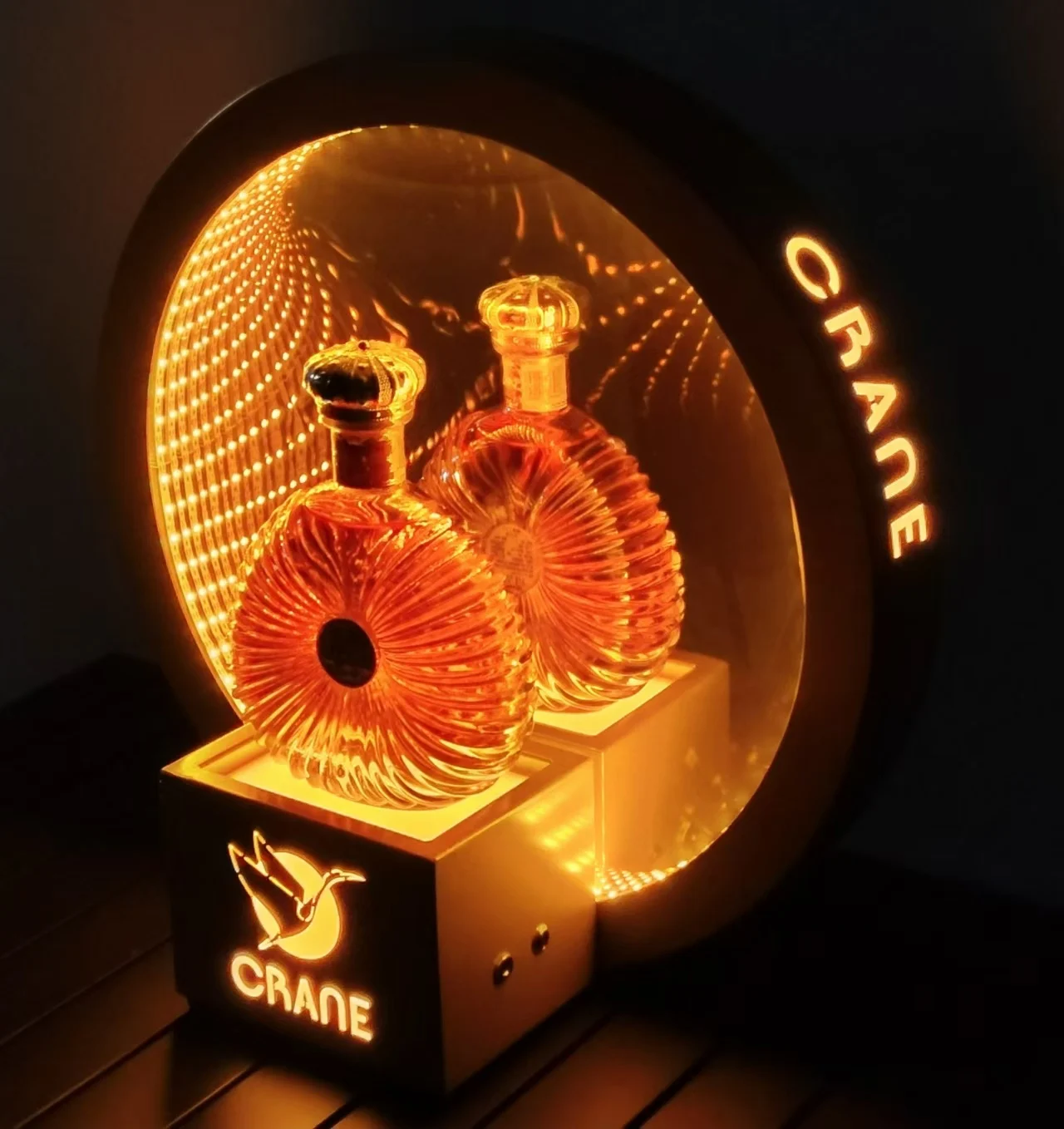 Bar nightclubs wedding Custom serving Tray LED Light Base Stand Rack whisky bottles Display Holder wine bottle presenter