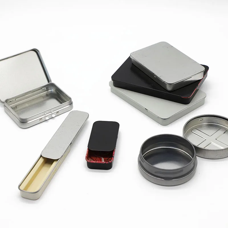wholesale customized preroll slide tin sliding metal tin cans slide preroll metal packaging tin case
