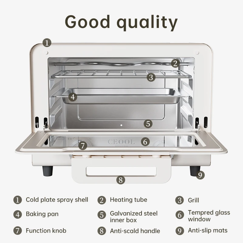 Kitchen Appliances Portable 10L Large Size Bread Home Bakery Electric Cooker Baking Pizza Electric Mini Oven