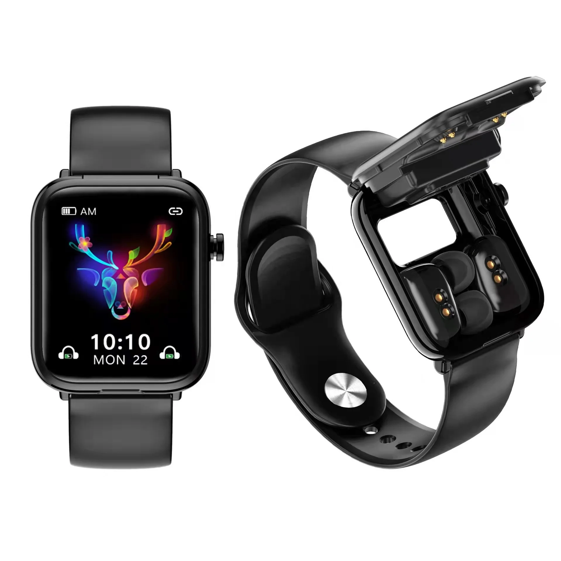 Sport X8 Max Smart Watch Brand Smart Watch+TWS Earbuds Heart Rate Blood Pressure Temperature Monitor Smart Watch Fitness Tracker