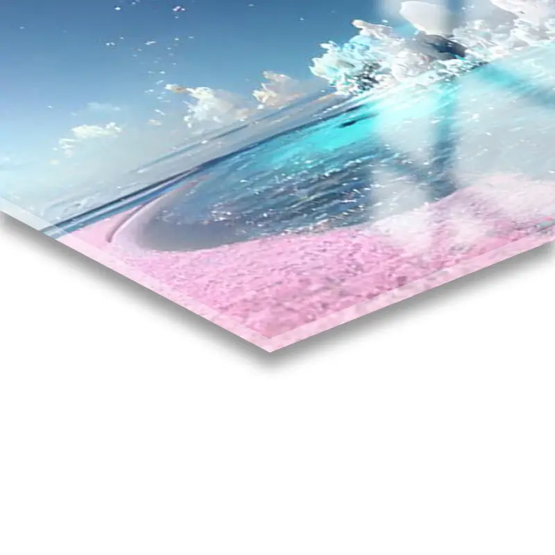 Home Decoration Seascape Designs UV Print Painting And Wall Arts Customizable Size 4 mm Tempered Glass Acrylic Painting