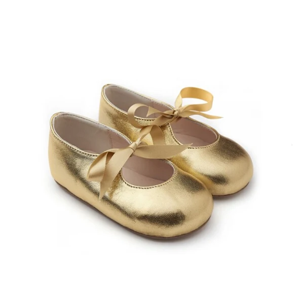 CHOOZII Wholesale Customized Breathable Leather Toddler Soft Sole Princess Baby Girl Mary Jane Shoes with Sweet Ribbon Bow