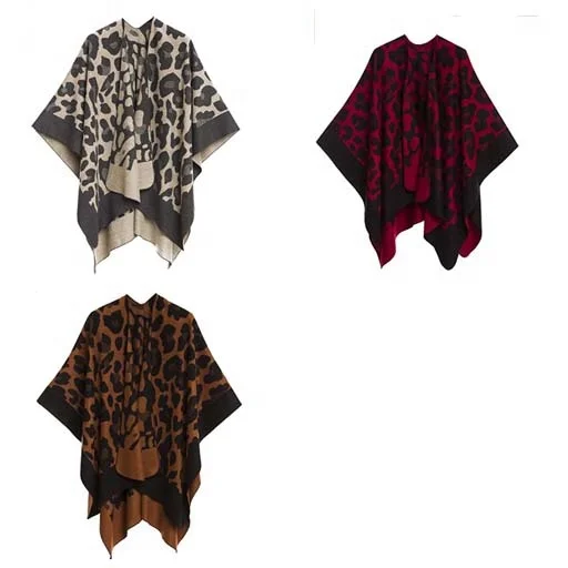 New Design Leopard Dot Cotton Viscose Shawl Custom Printing High Quality Neckerchief Autumn Winter Shawls