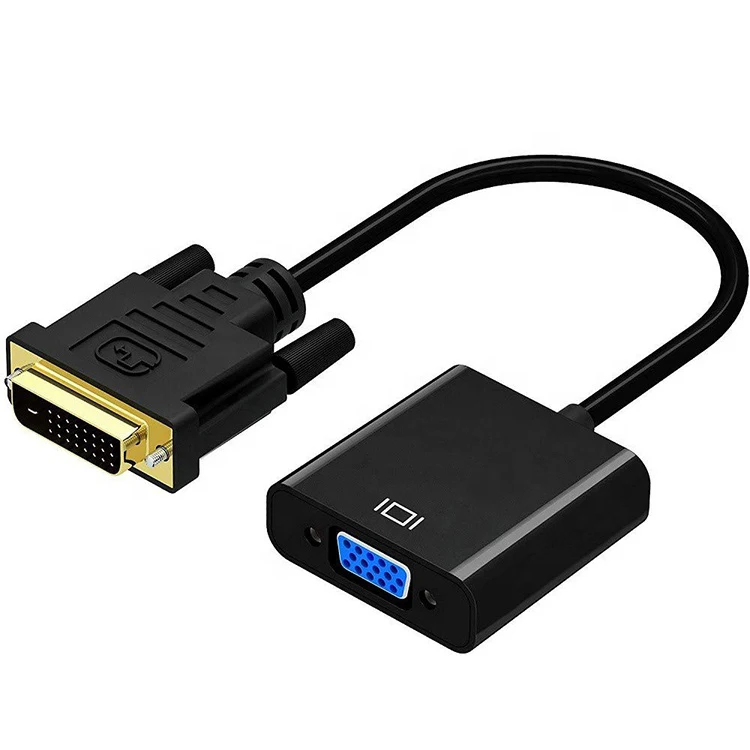 DVI-D DVI D to VGA Cable Adapter 24 1 25Pin Video Converter HD 1080P
