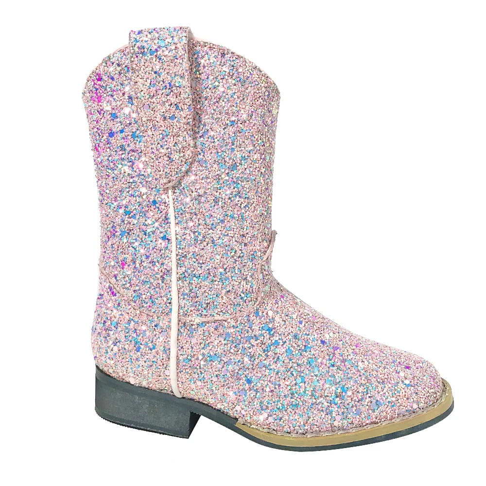 2025 оптовая продажа блестящие ковбойские сапоги для девочек удобные милые дизайнерские верховой езды детские высокого качества